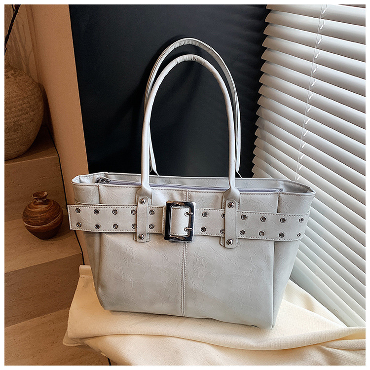 2025S Designer Motorcycle Belt Tote Women New Trendy Fashion Commuter Handbag Large Capacity Korean Shoulder Bag Free Shipping