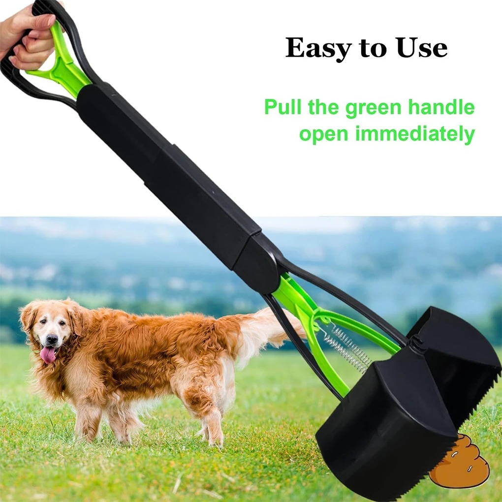Dog Poop Scooper Pet Long Handle Large Folding Design Fecal Collector Outdoor Dog Poop Grabber Pet Clean Tools