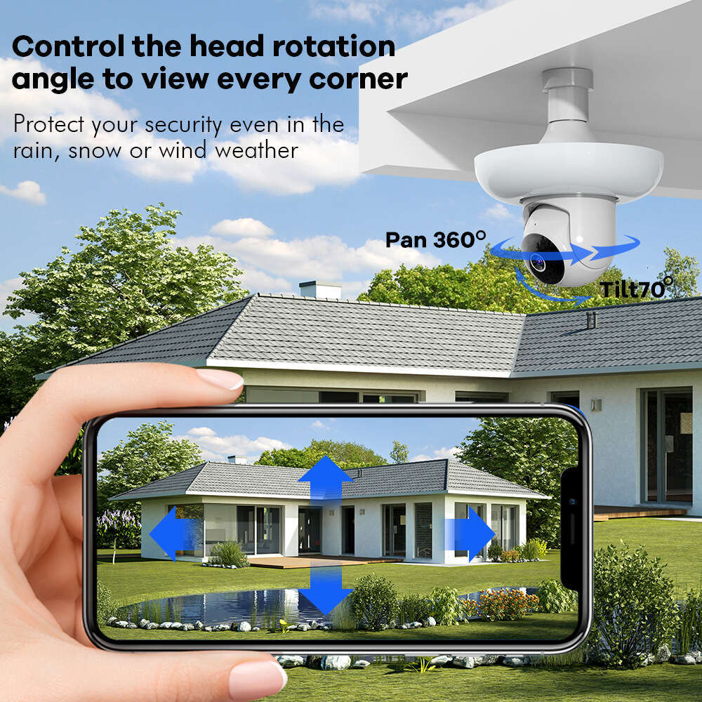 3MP starting home smart lighting bulb camera WIFI security monitoring Ai mobile phone remote