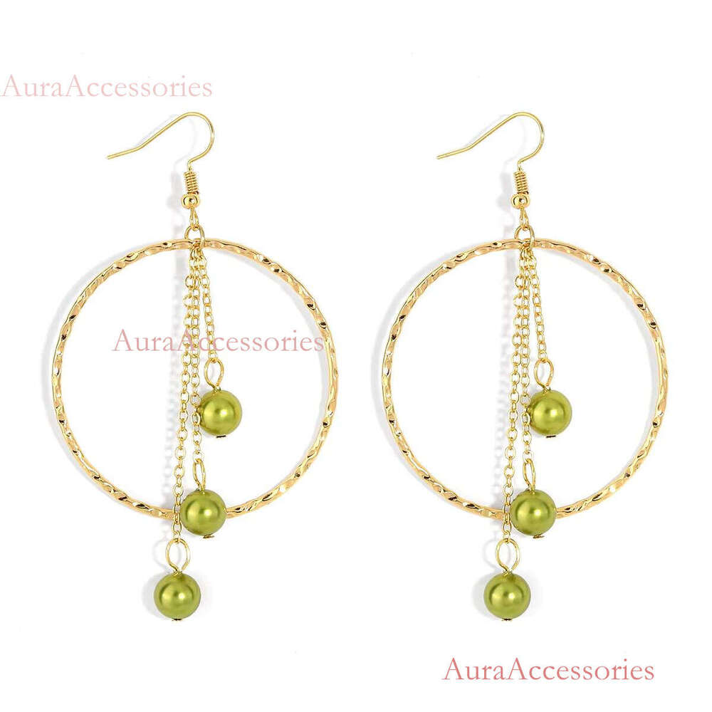 Fashion Style Hawaiian Pearl Earring Hoop Earrings