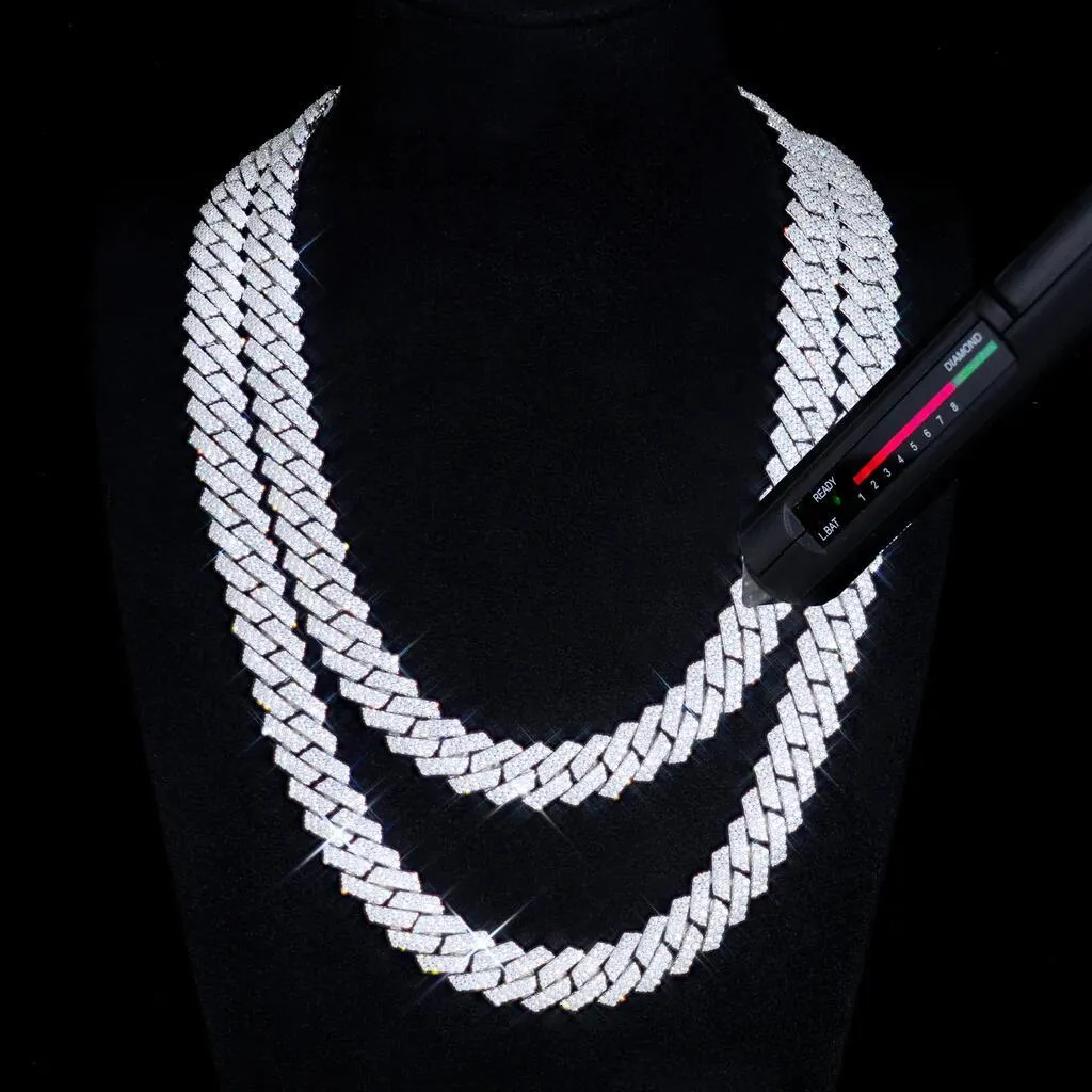 12MM Link Chain 14K Gold Plated Cubic Zirconia Hip Hop Fine Jewelry Gift Mens Iced Out Miami Cuban Necklace for Men Women