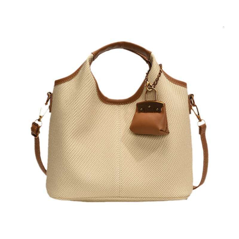 New leopard print tote fashionable and versatile handbag, one shoulder crossbody bucket, bag, high-end feeling, women's baozi mother bag