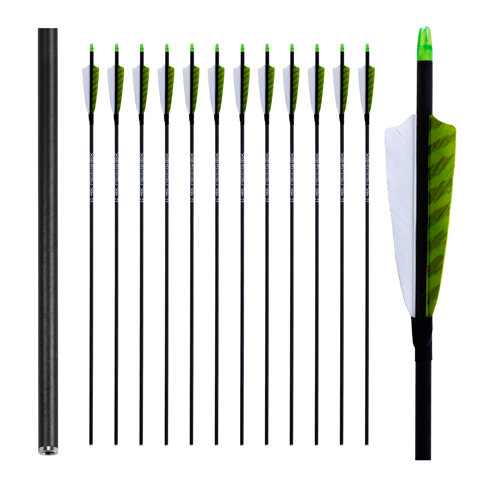 Archery Targeting Arrows Turkey Feathers without arrowheads 31inch Carbon Hunting Arrows 6.2mm Training Arrows for Recurve Bow & Compound Bow Spine250