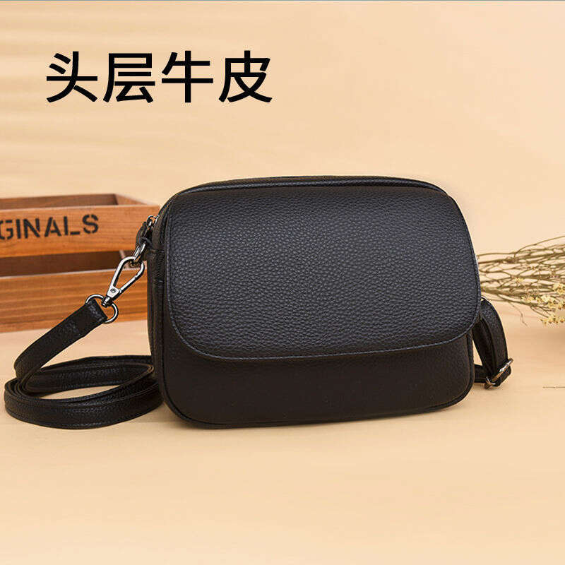 Genuine top layer cowhide 2025 new fashionable and versatile soft leather trendy women's shoulder crossbody small bag
