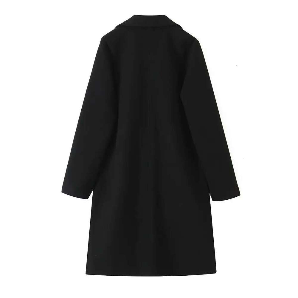 UNIZERA women's with collar long sleeved solid color autumn new warm woolen coat jacket