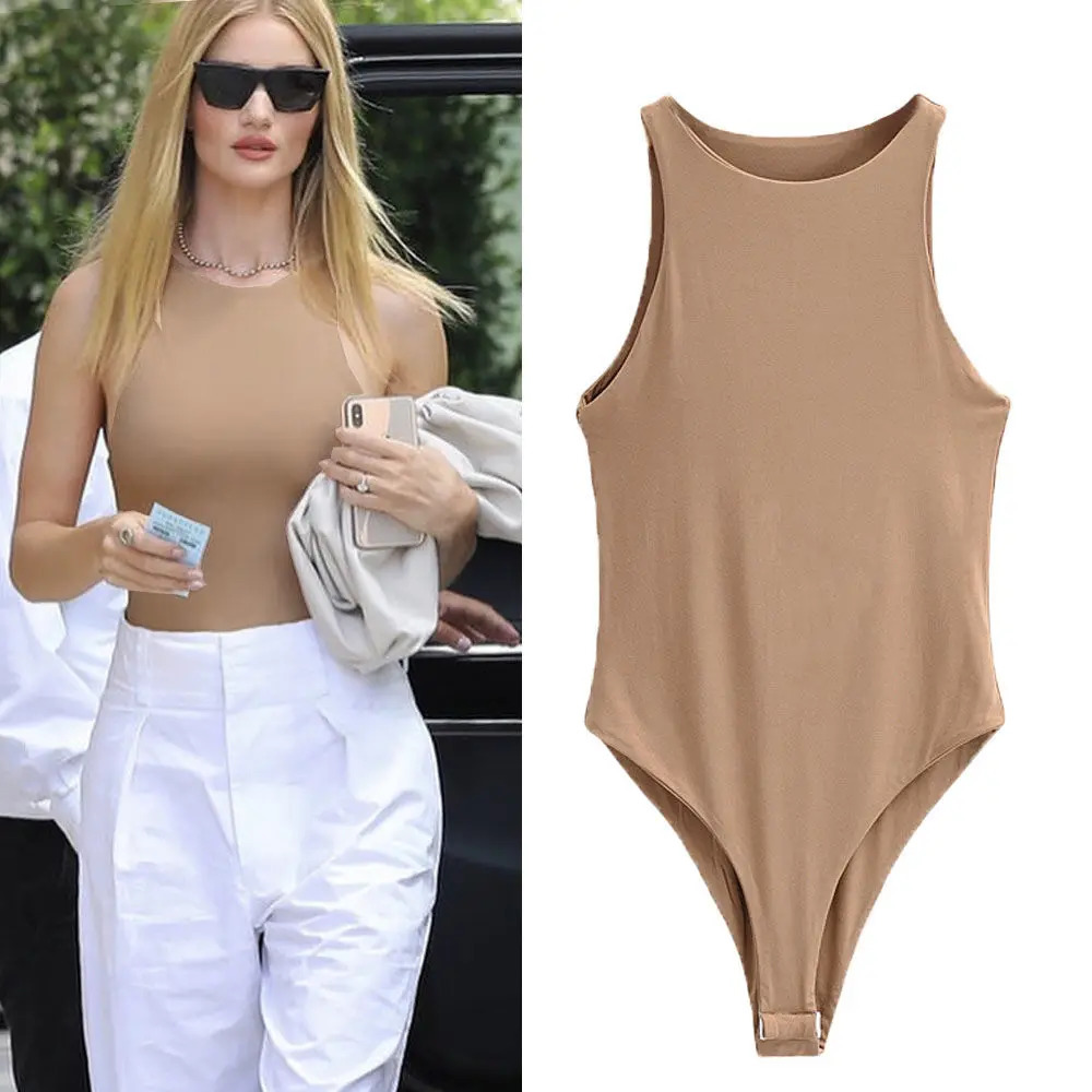 Casual Sexy Jumper Body Suit Women Slim Beach Jumpsuit Romper Girl Bodysuit Solid Clothes Top Allmatch Basic Tank 250513