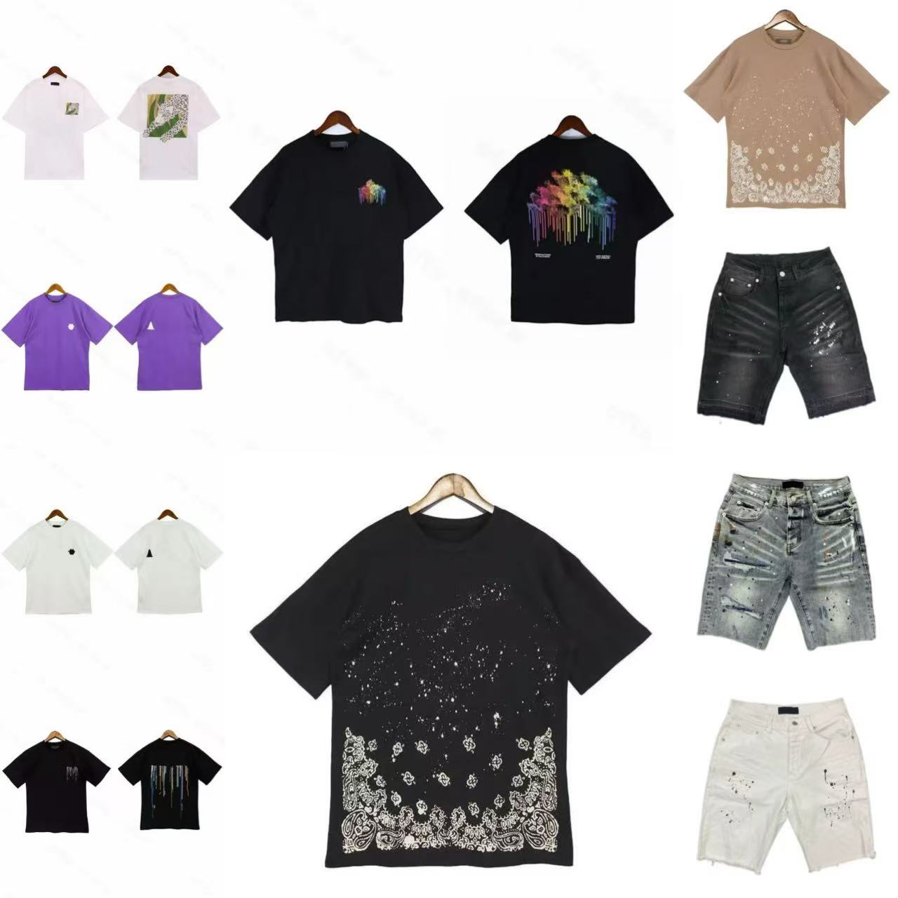 mens designer t shirt mens shorts shirt tees summer round neck t shirt cotton letter printing casual clothing shirt Man Luxurys Clothing Streetwear