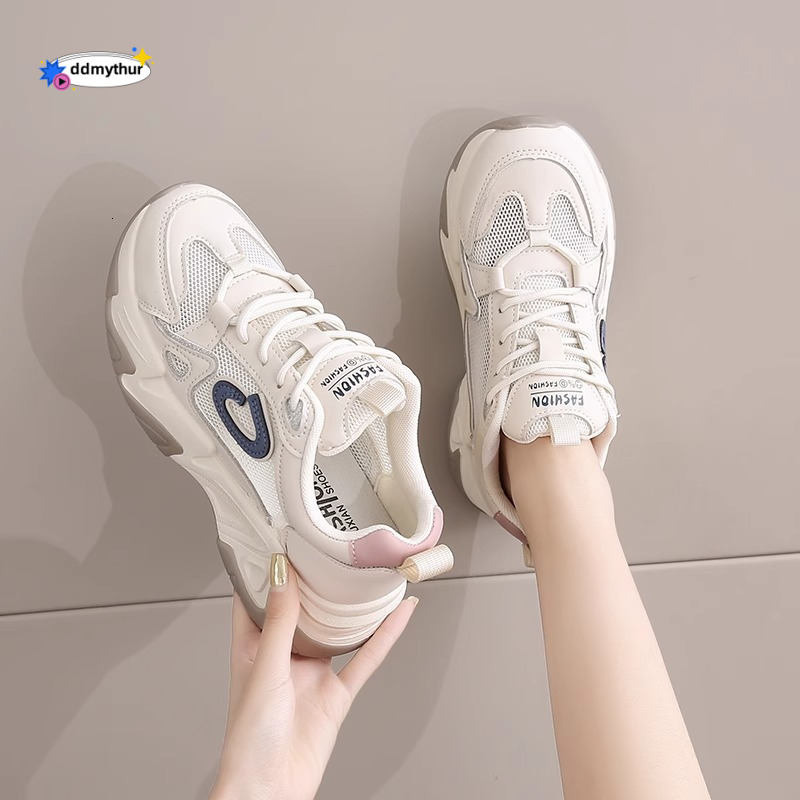 Summer single hollowed out mesh dad women, summer 2024 new style, small size 34 sports running shoes for showing off feet ddmythur