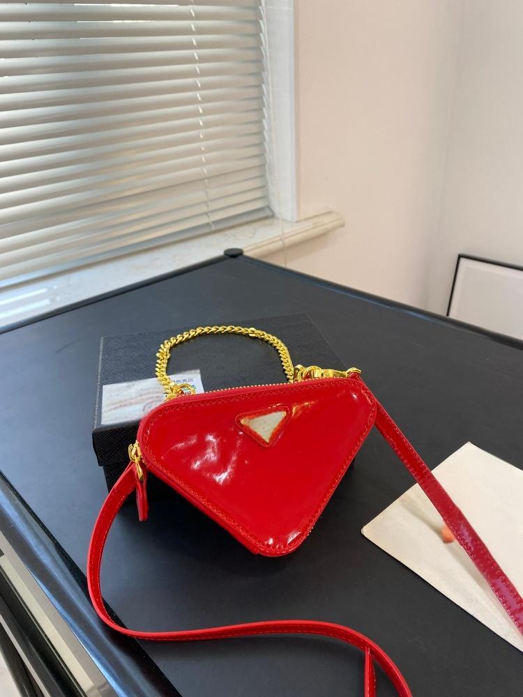 2025 New High Beauty Mini Lipstick Bag, Women's Fashion Triangle Shoulder Bag, Cross Shoulder Chain Bag, Decorative Bag, Small Wallet