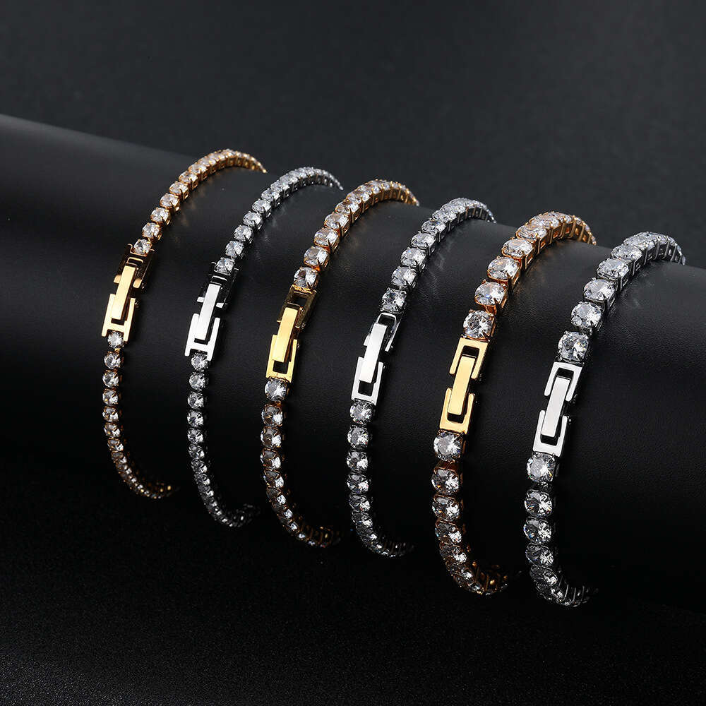 trendsetting highquality titanium steel chain link bracelet featuring sparkling natural diamonds