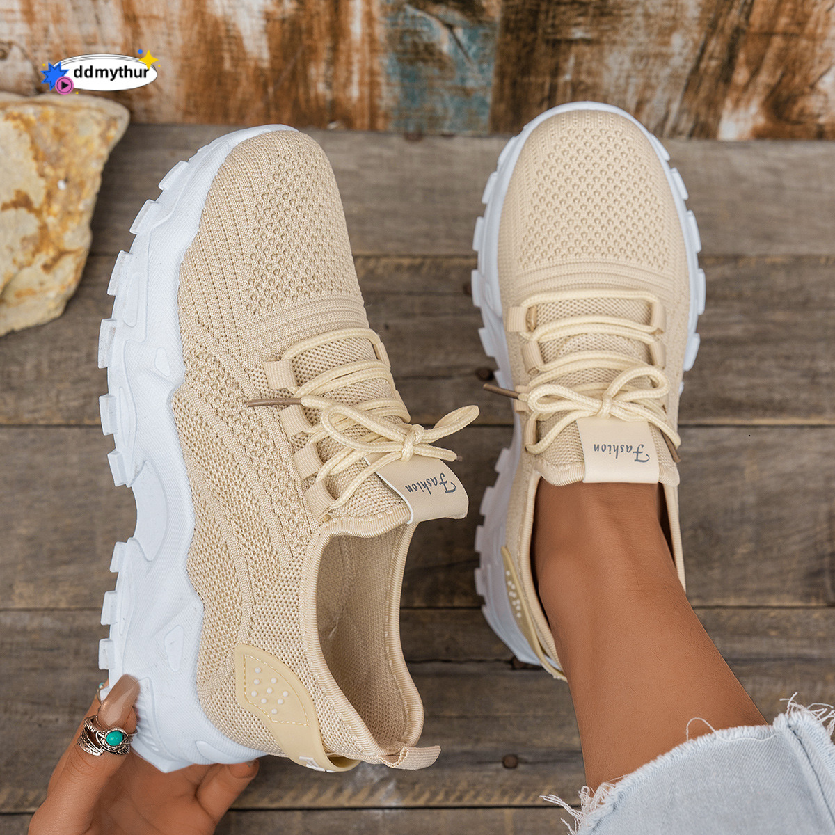 Dad's fly woven mesh 2025 new four season women's shoes, versatile, thin, breathable, sports and leisure 43 ddmythur