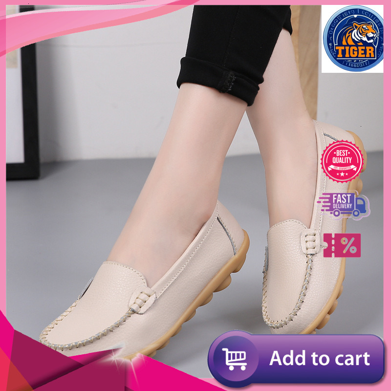 Ddmytiger Spring Summer Genuine Mother Shoe Covers Shallow Mouth Cowhide Sole Lazy Low Top Nurse Shoes Casual Outdoor Shoes