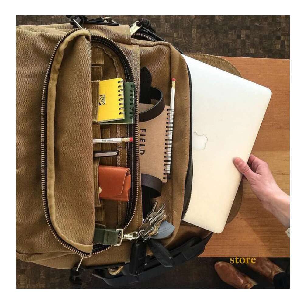 Tailor Brando 70258 American Heavy Canvas Size 39*34*9Cm Saddle Leather Shoulder Strap Business Computer Bag