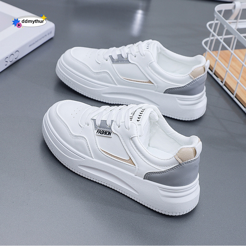 2025 Spring New White Women's Versatile Breathable Dad Lightweight Casual Sports Running Shoes QR-663 ddmythur
