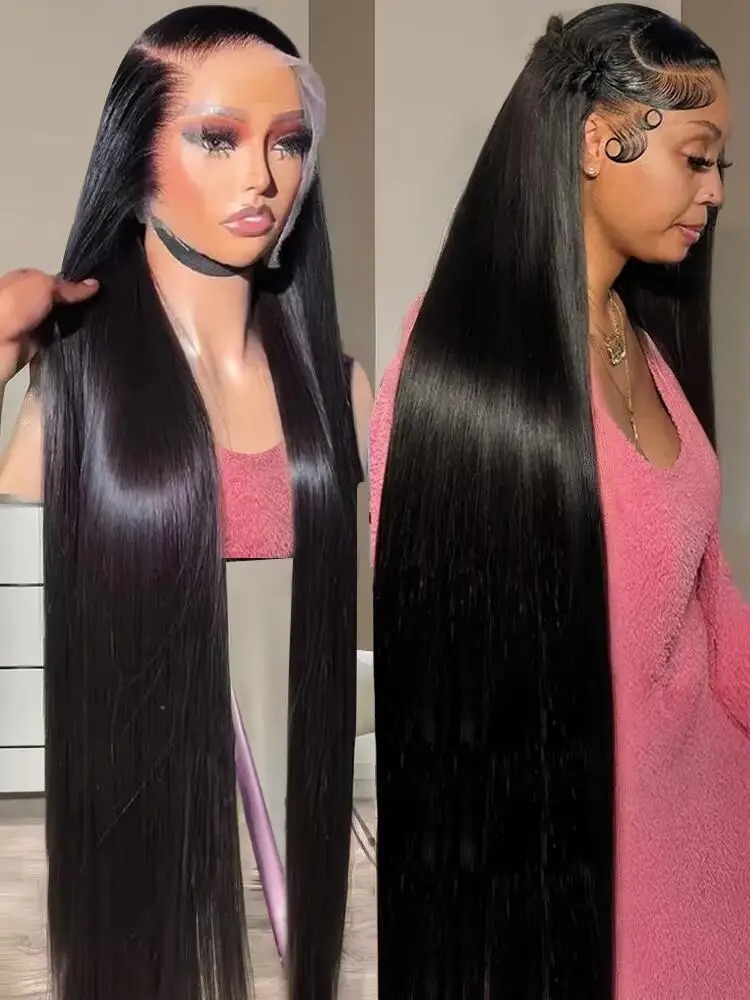 13x6 Straight Lace Front Wig HD Transparent Brazilian Human Hair Wigs For Women 360 Lace Frontal Wig Lace Closure Wig Synthetic Front Wig