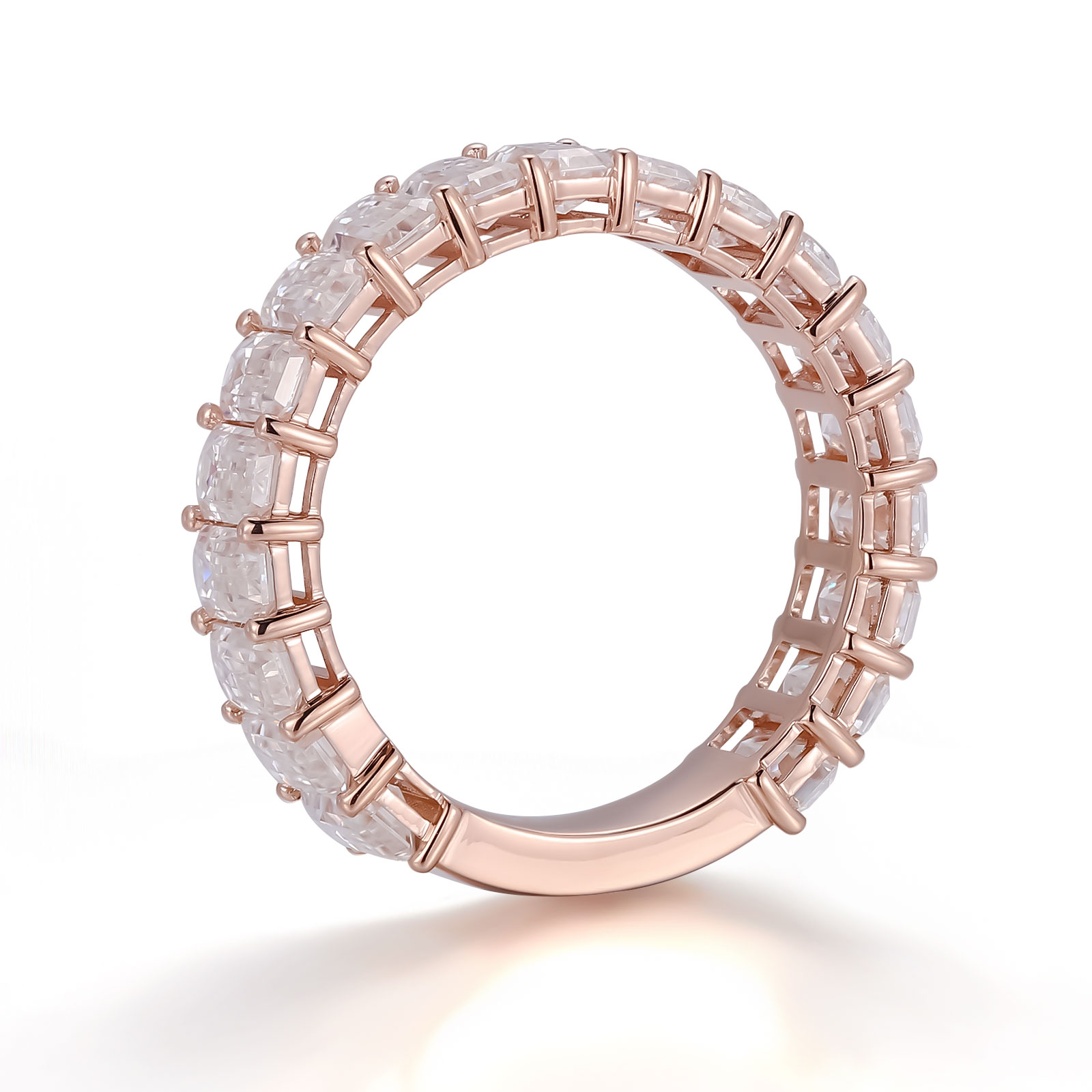 Advanced Custom 18k Rose Gold DEF VVS Moissanite Diamond Ring Fashion Jewelry Rings Set Engagement Anniversary Band Rings