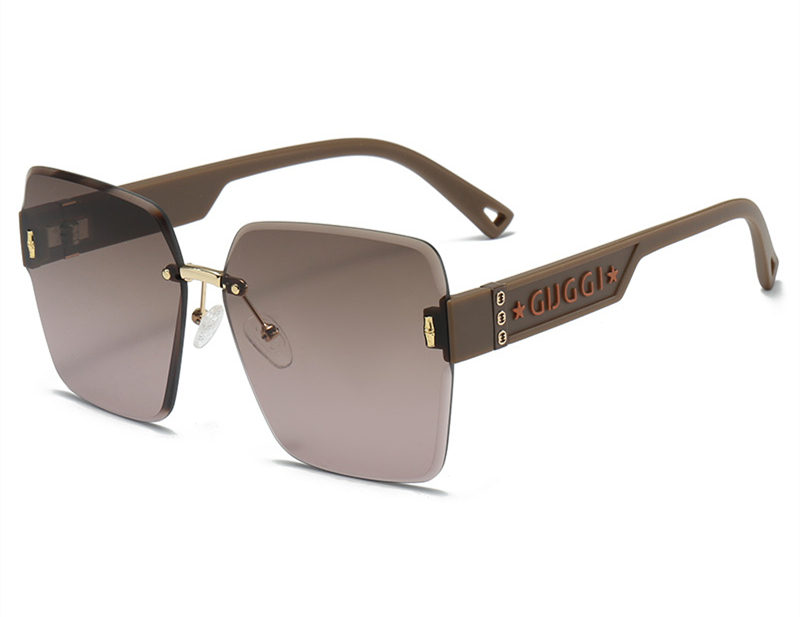 Designer sunglasses Free shipping 2025 new fashionable commuting high-end texture frameless polarized sunglasses