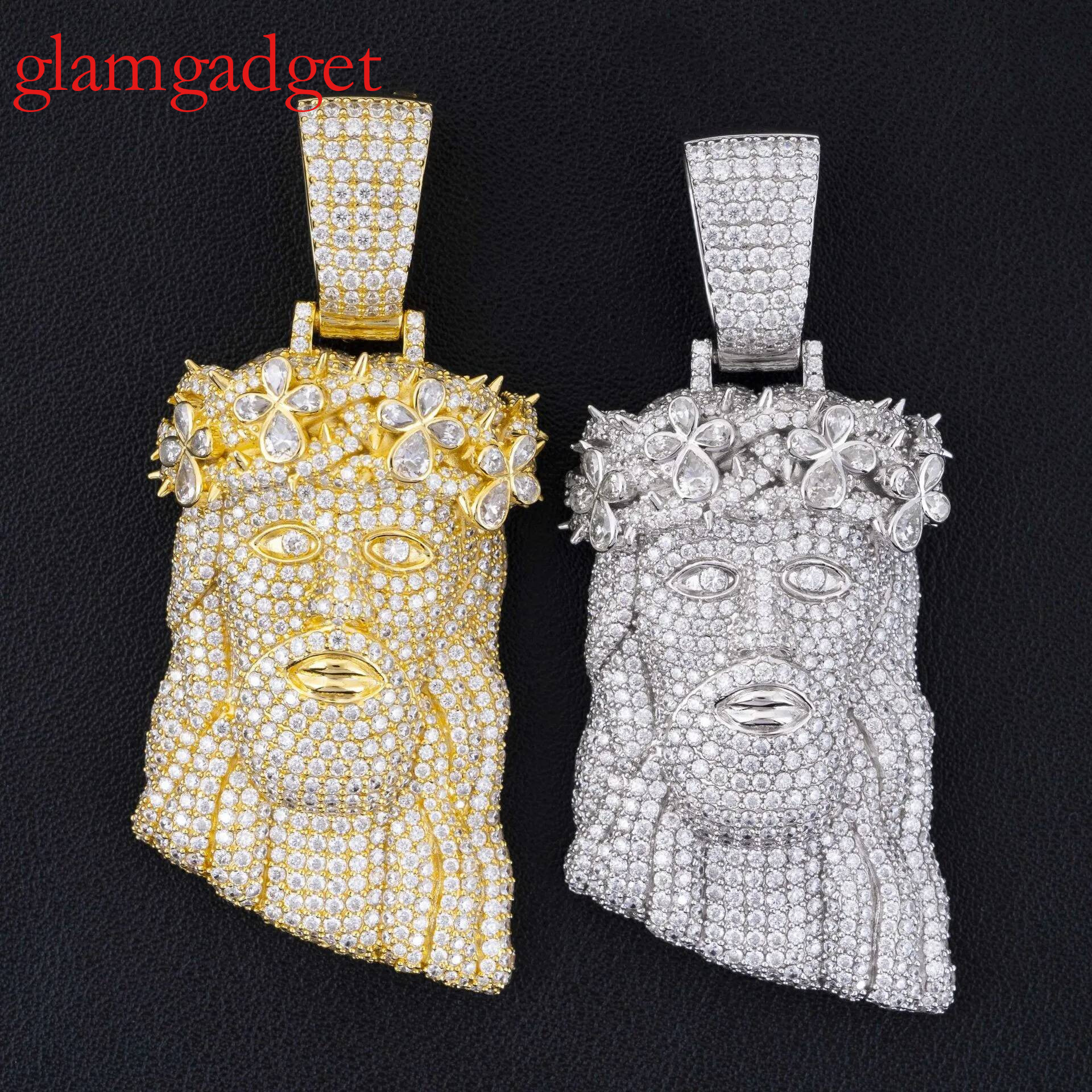 Pass Tester Sier VVS Dia Mossinate Fancy Stones Iced Out Big Size Jesus Moissanite Custom Pendant for Men Women Gift
