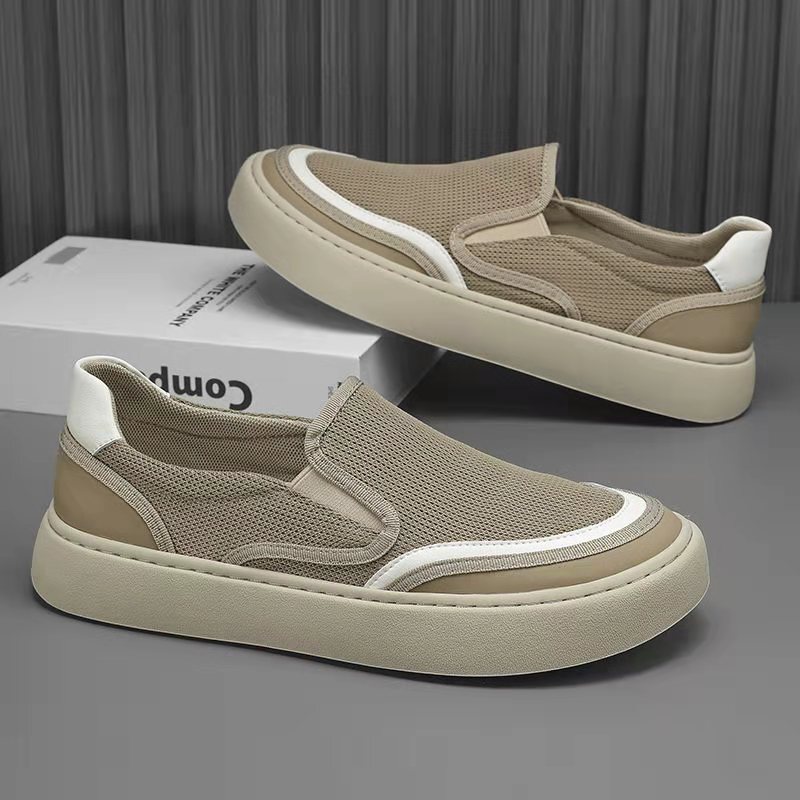 Spring Summer New Casual Shoes Flyknit Breathable One Step Lightweight Men S Canvas Casual Mesh Luxury Old Beijing Cloth Shoes Ddmysaturn