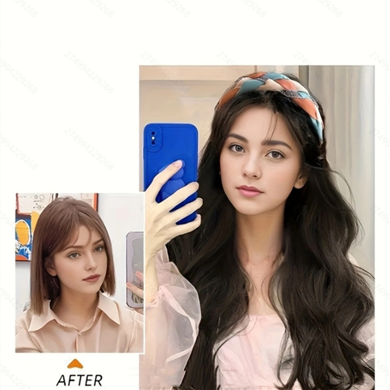 Elegant Ladies' Event Suitable Wigs with Hairbands for Relaxing Wear