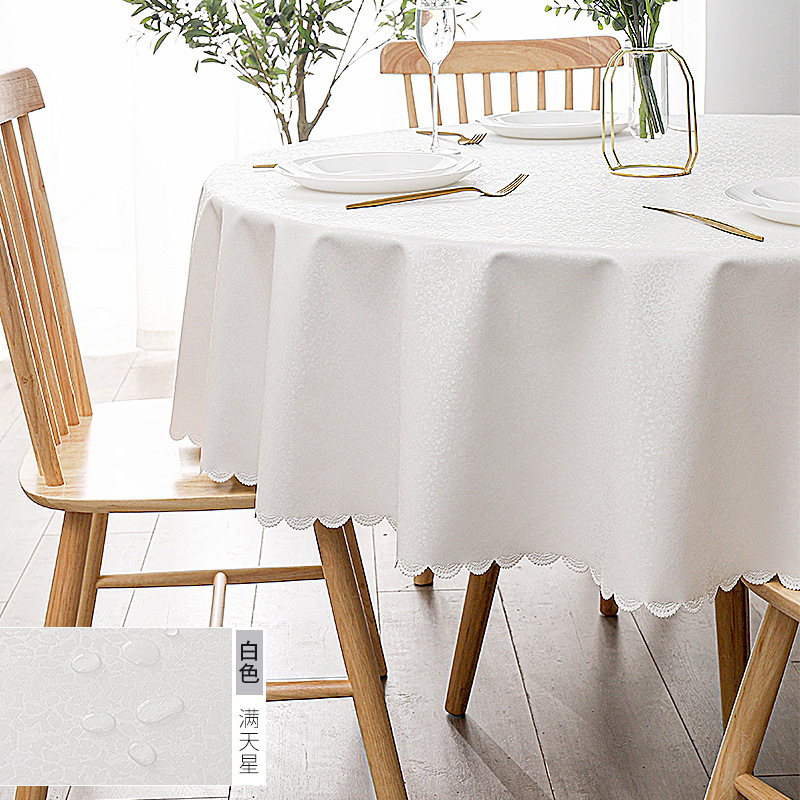 T0463 European style waterproof and oil-proof disposable tablecloth hotel restaurant household pvc round large round table tablecloth tablecloth whole