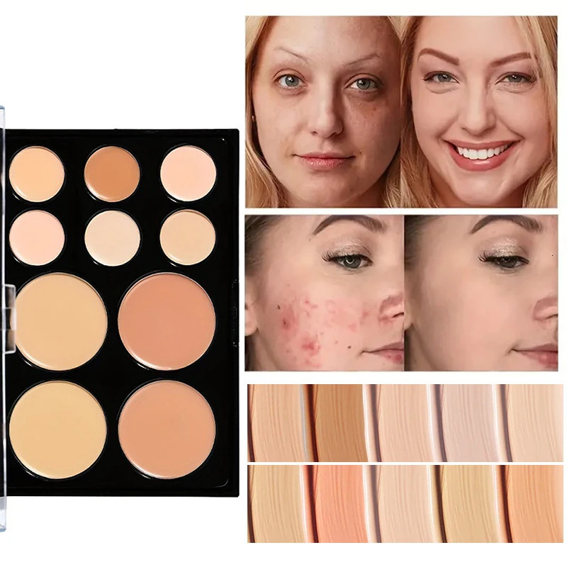 10 Colors Concealer Palette Eyeshadow Base Palette Matte Contour Dark Circles Tattoo Contour Covering Concealer Cream Lasting 250512