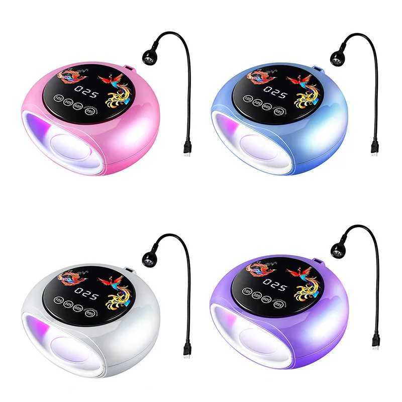 AB46-660Nm Wavelength Red Light Manicure Lamp With High Power 360 UV Curing Phototherapy Machine LED Nail Lamp EU Plug W250513