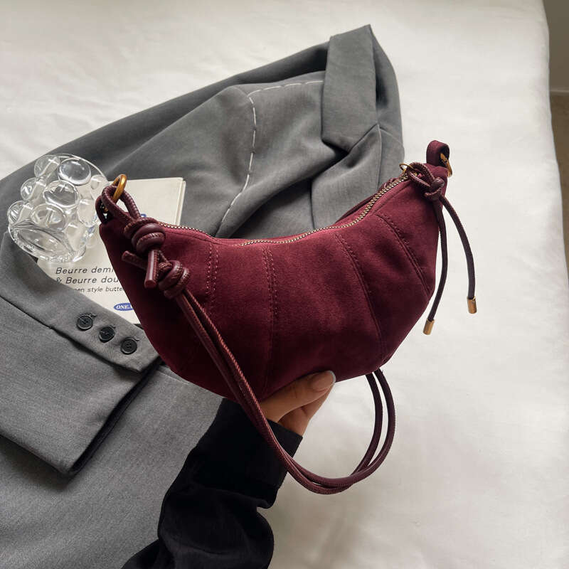 Fashion crossbody versatile dumpling 2025 new frosted leather popular women's shoulder bag