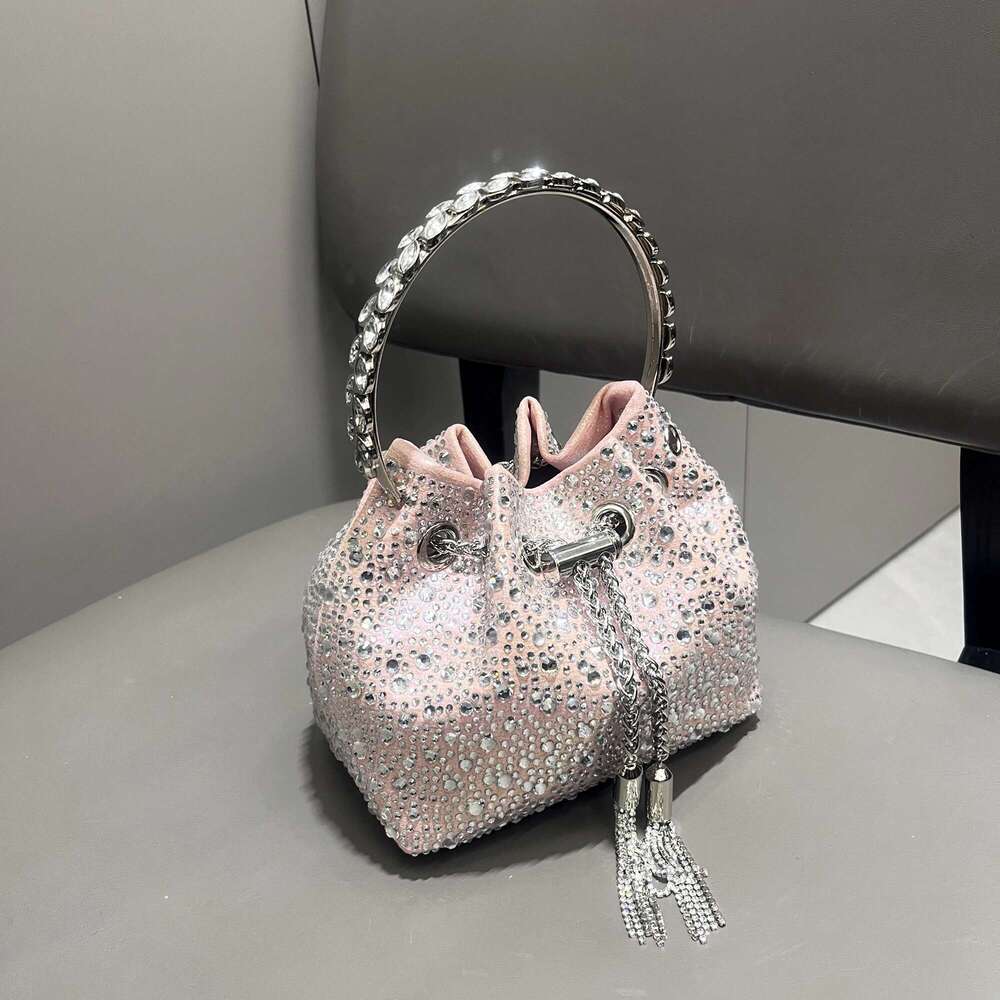Designer Bag Handmade Rhinestones Evening Clutch Bag Purses And Handbag Designer Shoulder Shiny Crystal Clutch Purse Bucket Bag Luxury Bag
