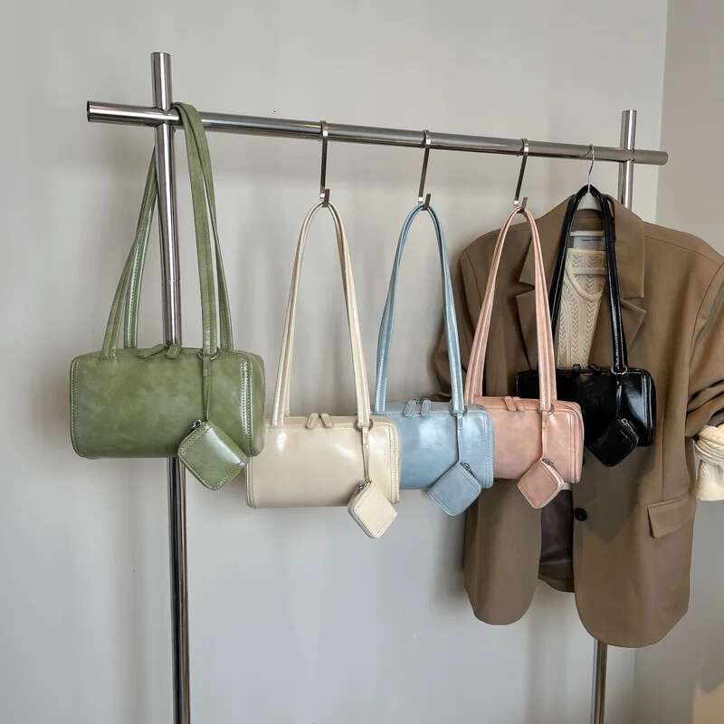 LEFTSIDE Women PU Leather Square Shoulder 2025 Trend Fashion Simple Short Handle Underarm Bag Female Y2k Handbags And Purses
