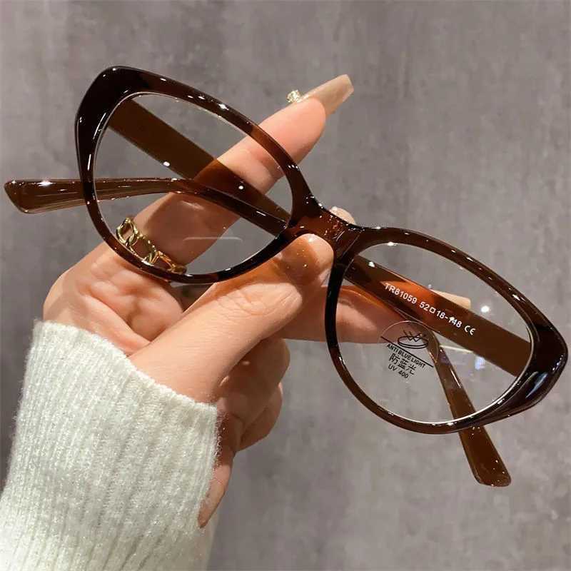 New Trend High Definition Myopia Glasses Antiblue Light Optical Spetacle Computer Eyewear Fashion Cat Eye Minus Sight Eyeglasses W250513