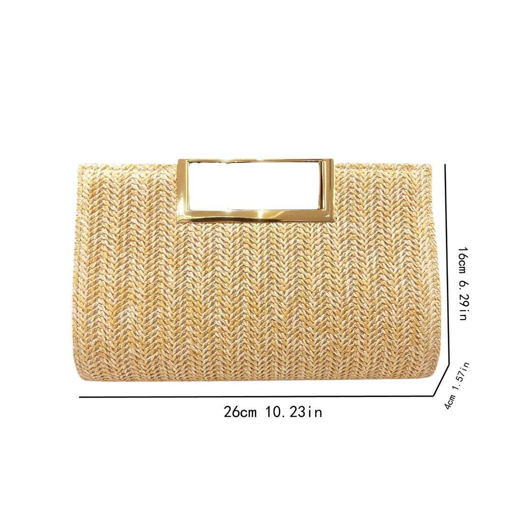Purses and handbag Women's bag Straw Handbag Clutch Purse With Metal Chain Handbags designer bags for women