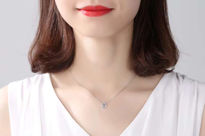 Pure sier Qikang necklace pendant, fashionable women's gift