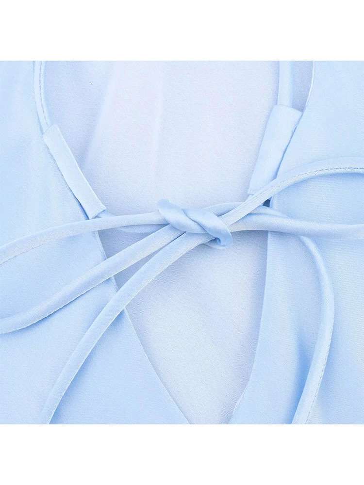 TFMLN Sexy Ladies Sky Blue Long Dress Elegant Slimming Sleeveless Backless Spaghetti Strap Fashion Evening Dresses 250513