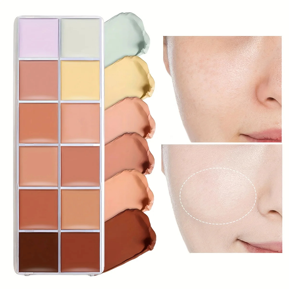 12 Color Concealer Foundation Makeup Waterproof Skin Tone Concealer Long-term Full Coverage Makeup Facial Cosmetics 250512