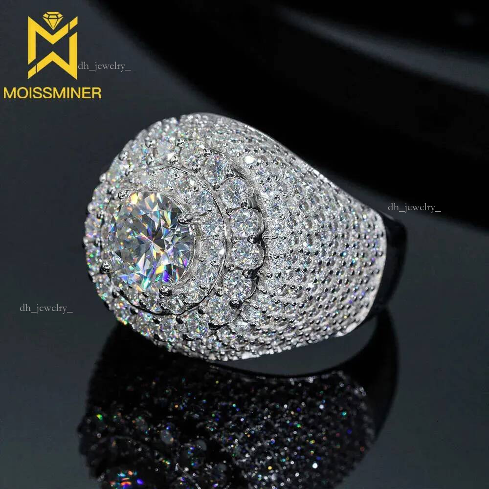 8mm Moissanite for Men Iced Out Rings Women S Sier Wedding Ring Finger Jewelry Pass Dias Tester Free Shipping