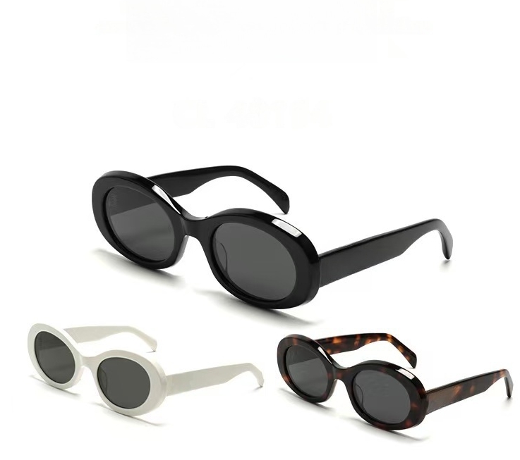 Fashion CL40194 Sunglasses For Women Classic Luxury Designer Round Frame Glasses High Quality PC Plate UV400 Sunglasses With Box