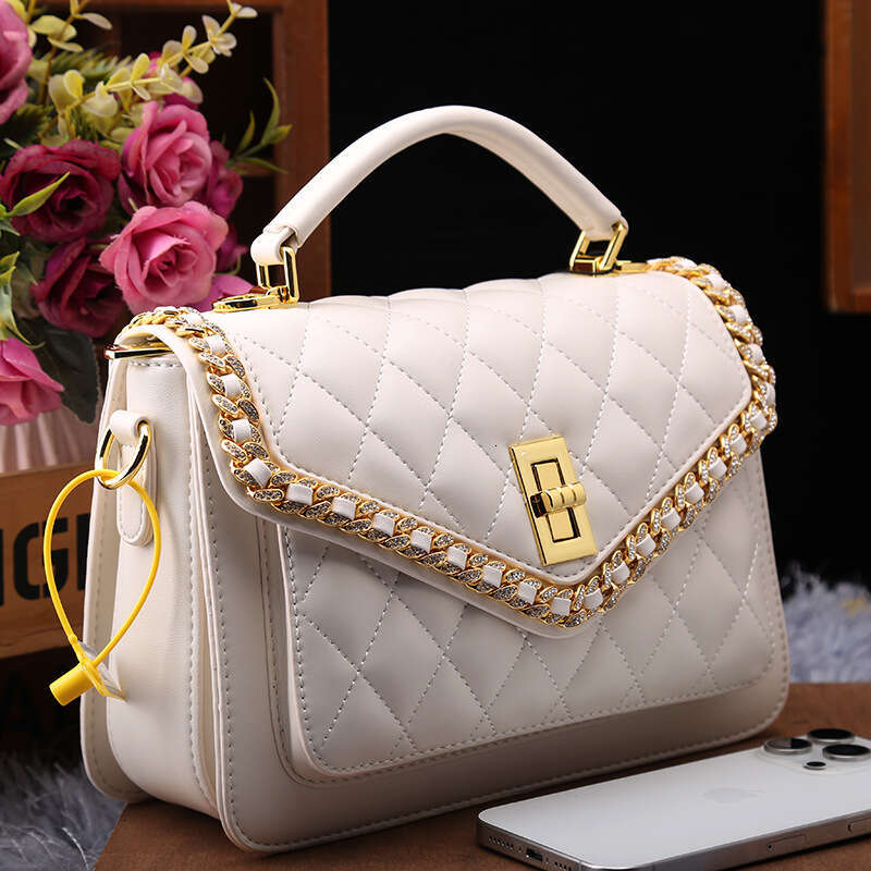 Counter genuine leather for women Korean version new fashion and high end sense one shoulder crossbody versatile large bag