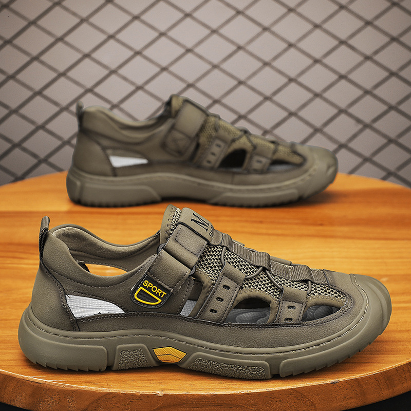 Sandals Men In Summer New Beach Shoes For Outdoor Activities Hollowed Out Casual Shoes Casual Toe Caps Water Wading Shoes Sports Sandals Ddmysaturn