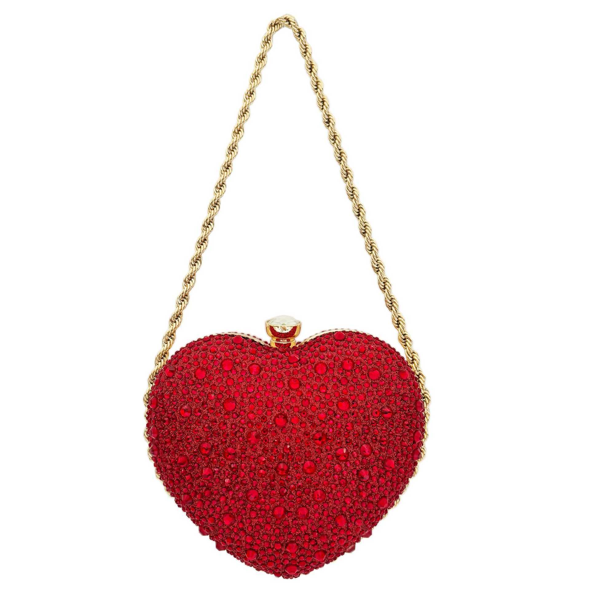 Banquet bag fashionable full diamond hand-held shoulder bag crossbody bag personalized hand-held bag wedding bag style love