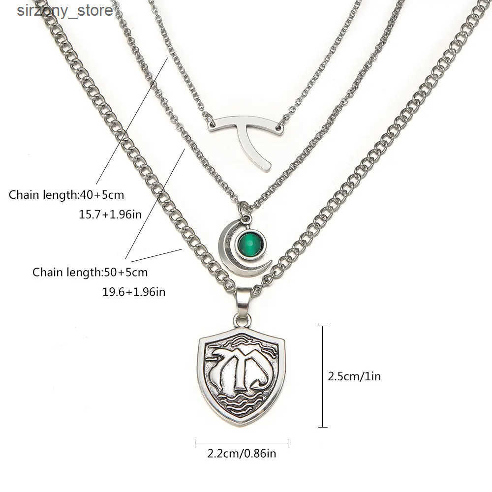Hope Mikaelson Layered Legacies Necklaces bone Crest Pendant Clavicle Chain Girl Cospaly Jewelry GIft 3 Necklace Set z250513Z1A3