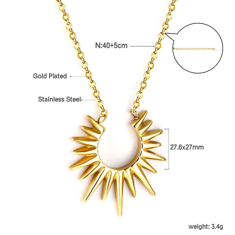 Fashionable waterproof matte stainless steel classic pendant necklace, personalized accessory, women's necklace