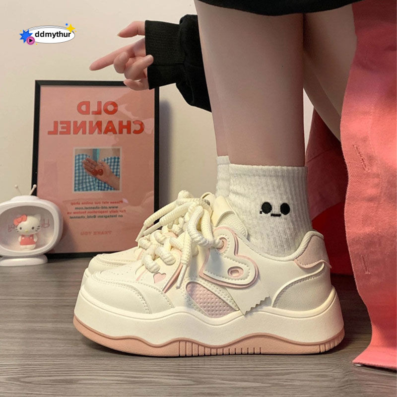 Little White New 2024 Spring Autumn Versatile Instagram Trendy Small and Popular Thick Sole Casual Women's Board Shoes ddmythur
