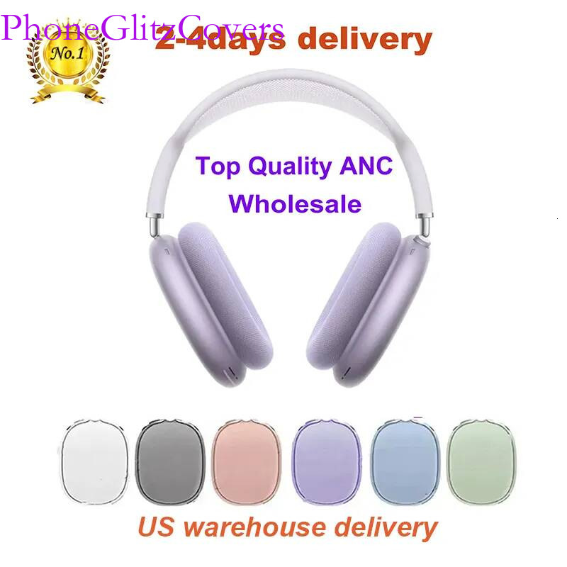 For apple pro ANC earbuds wireless max bluetooth headphones Top Quality Metal Earmuffs Silicone Protective Cases