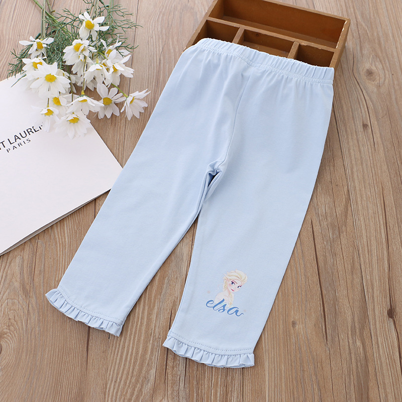 DISNEY Frozen Elsa princess toddler designer clothes baby clothes Children's summer shorts for girl cotton trousers for children
