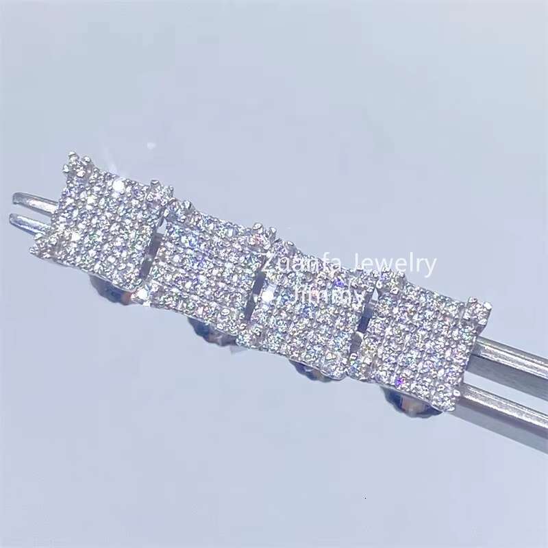 Iced Out Earring Jewelry VVS Moissanite 925 Silver Man Hip Hop Earring Stud Earrings