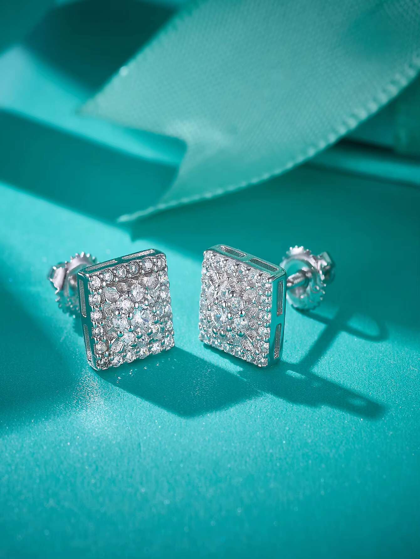 Luxury Jewelry Classic Screw Back Hip Hop 925 Sterling Silver Vvs Moissanite Diamond Stud Earrings