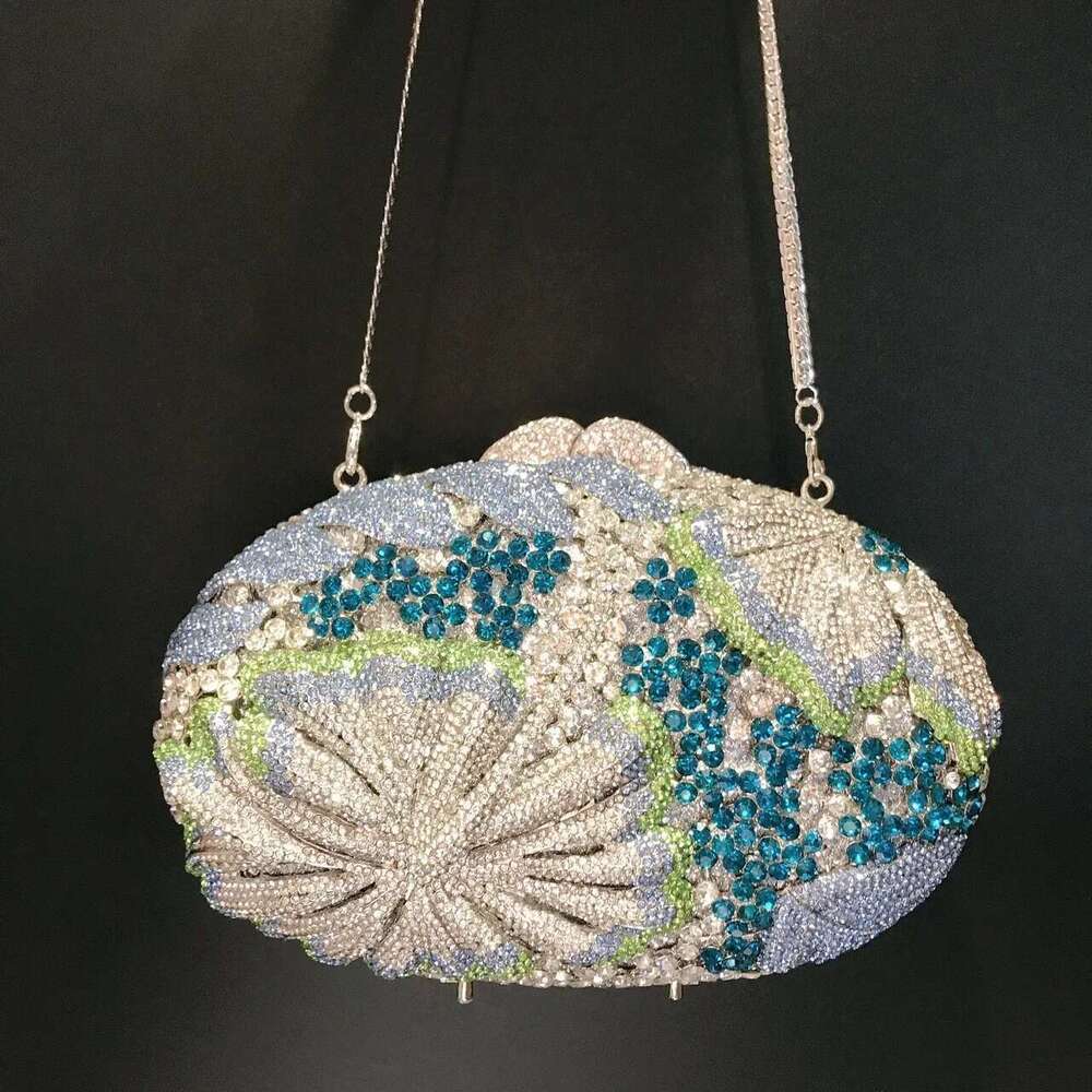 Designer Bag 2025 2025 Lady Shiny Dia Clutches Crystal Party Purse For Women Bridal Clutch Ladies Gems Evening Bags Handbag Luxury Bag