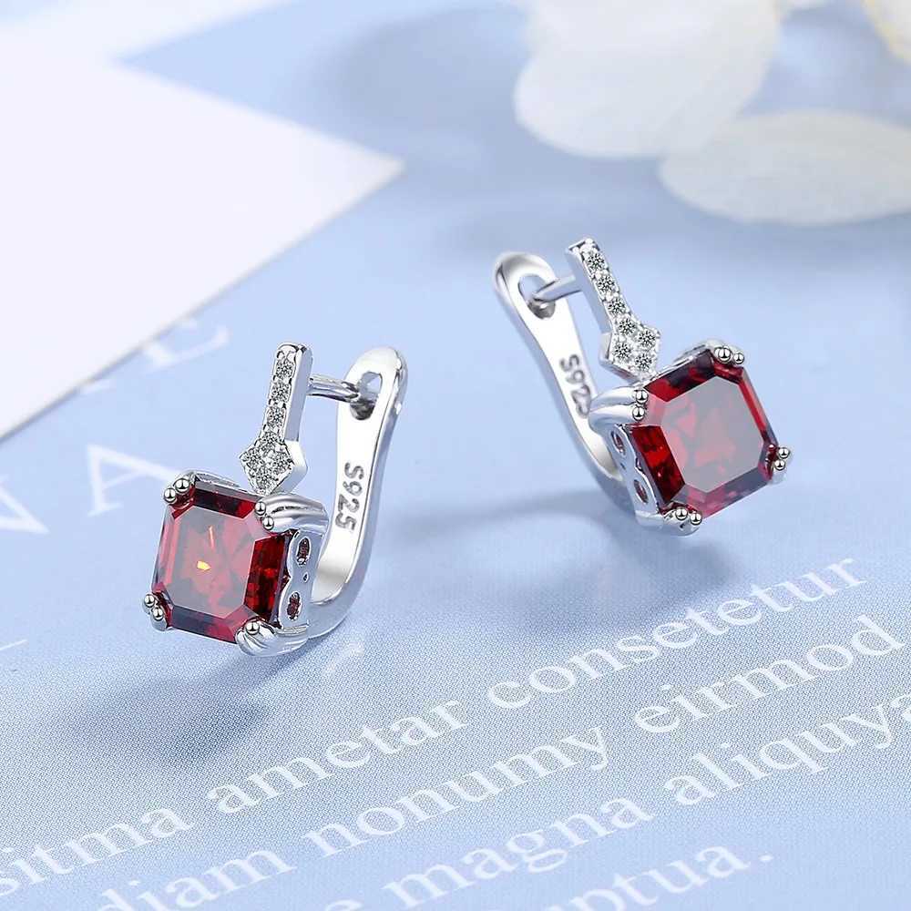 Silver Color Square Zircon Earrings for Women Girl Simple Korean Fashion 925 Silver Needle Ear Buckles Earring Trendy Jewelry Y250510