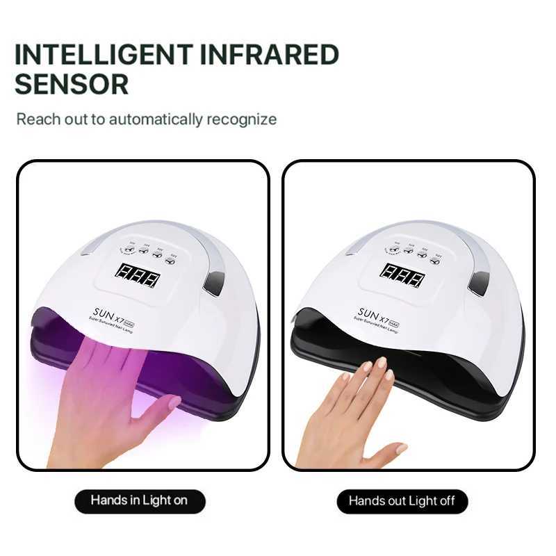 Professional UV LED Nail Lamp with 57 Lamp Beads for Gel Polish Fast Curing Dryer with 4 Timer Settings Nail Drying Light W250513